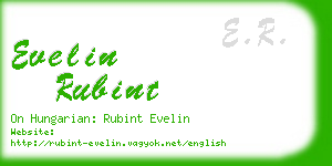 evelin rubint business card